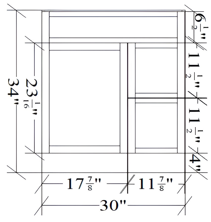 30" BATHROOM VANITY CRU30