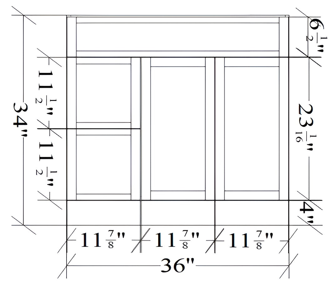 36" BATHROOM VANITY CRU36