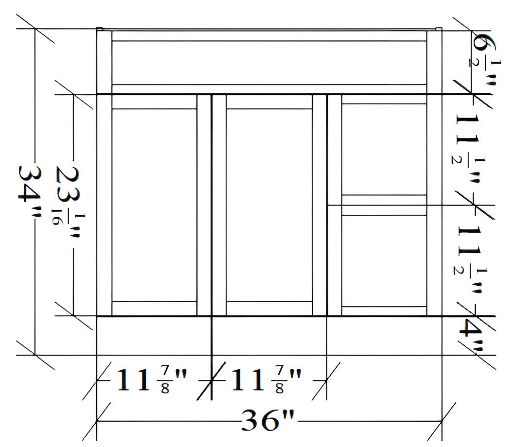 36" BATHROOM VANITY CRU36