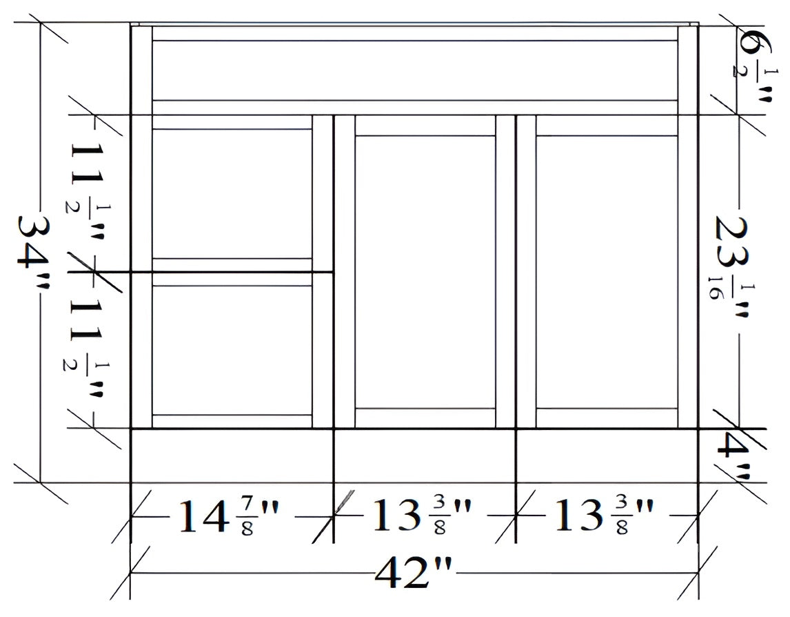 42" BATHROOM VANITY CRU42