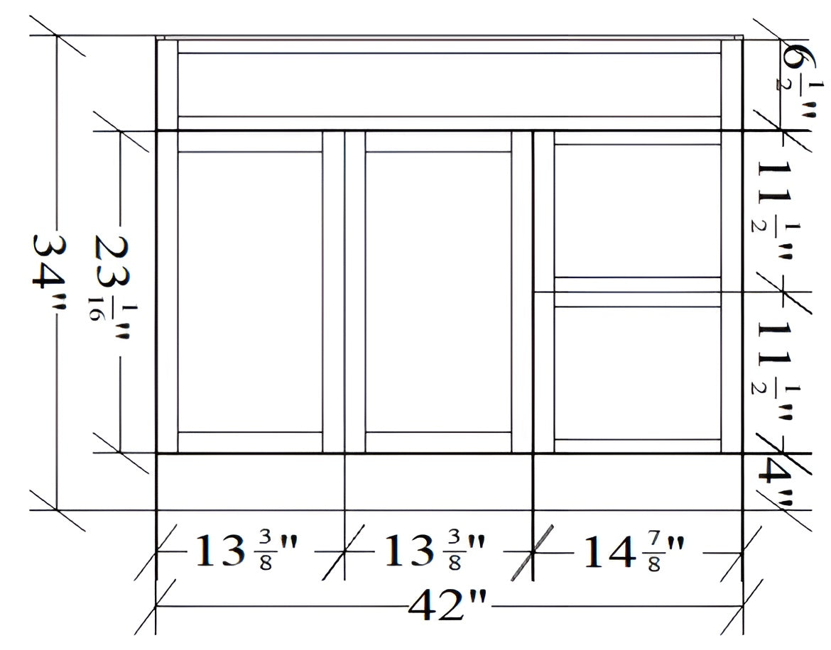 42" BATHROOM VANITY CRU42