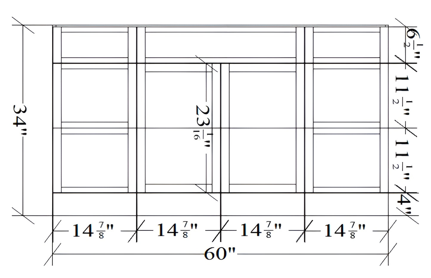 60" BATHROOM VANITY CRU60-S