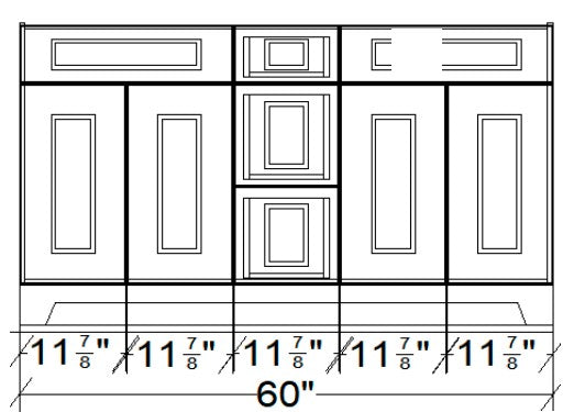 60" BATHROOM VANITY VCD60