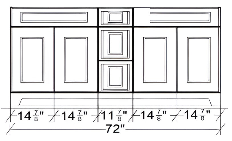 72" BATHROOM VANITY VCD72