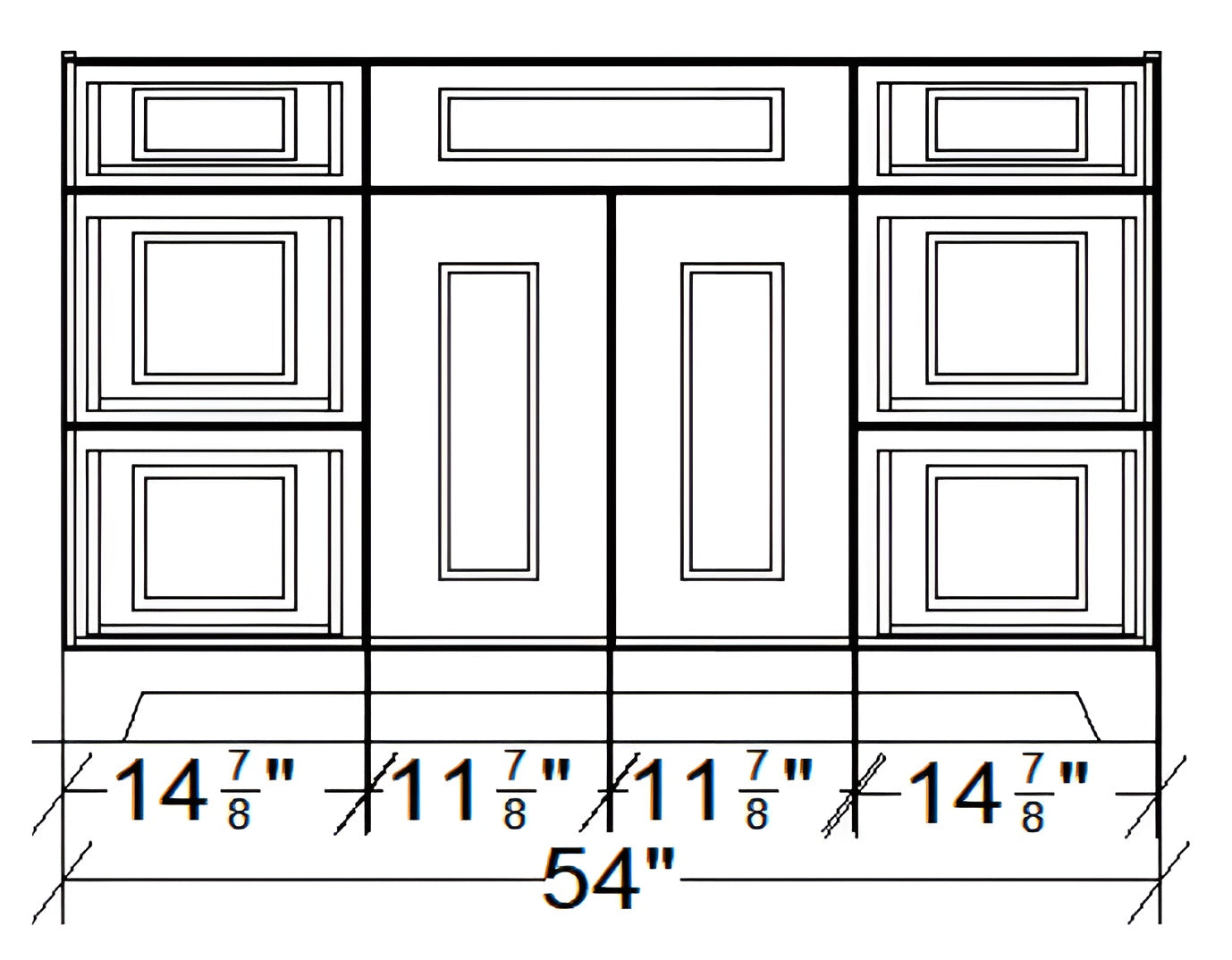 54" BATHROOM VANITY VSD54